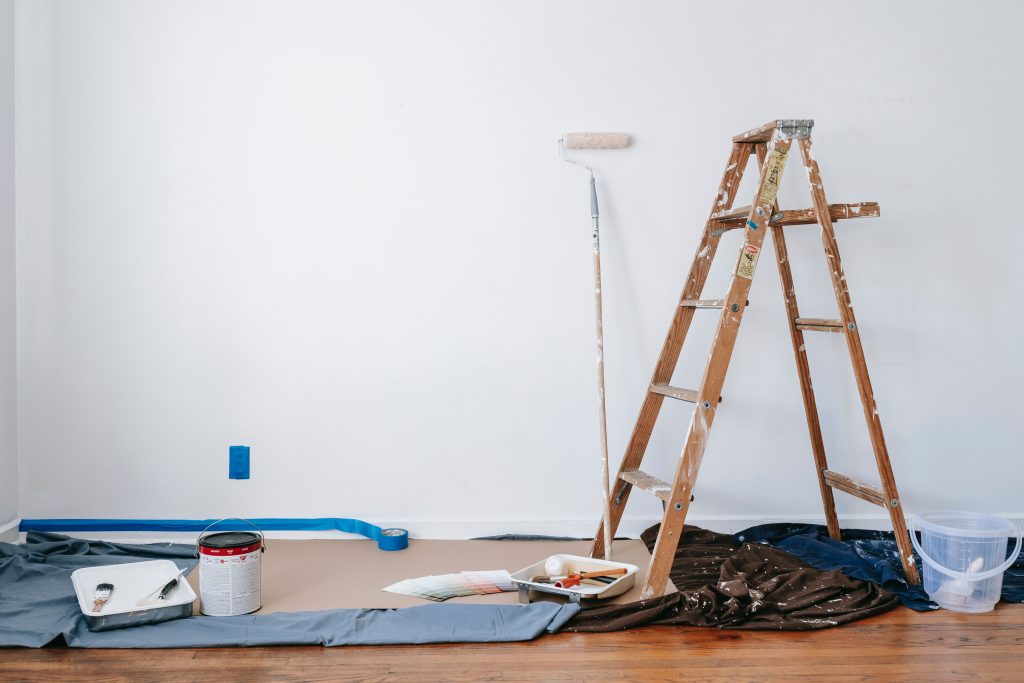 A room being painted