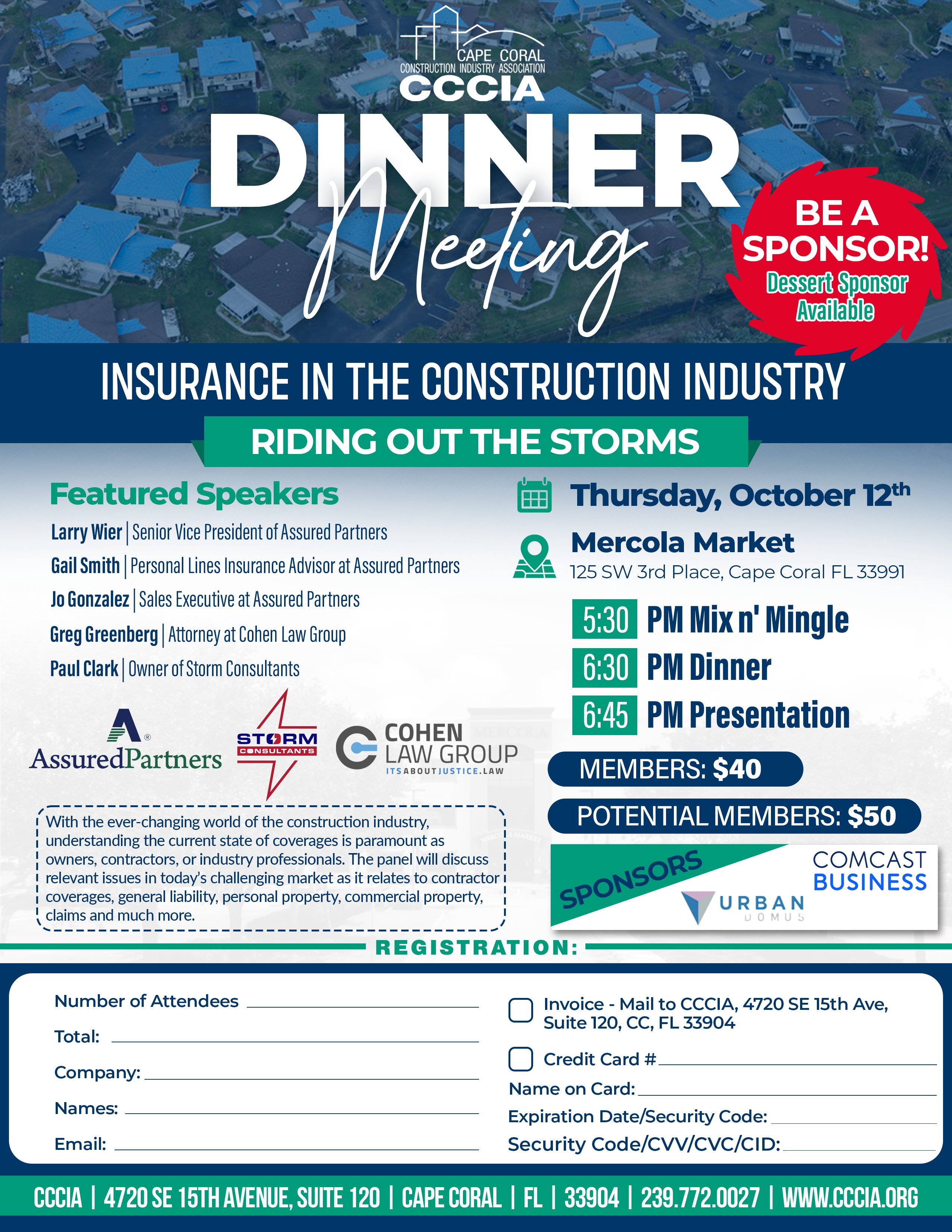October Dinner Meeting Flyer