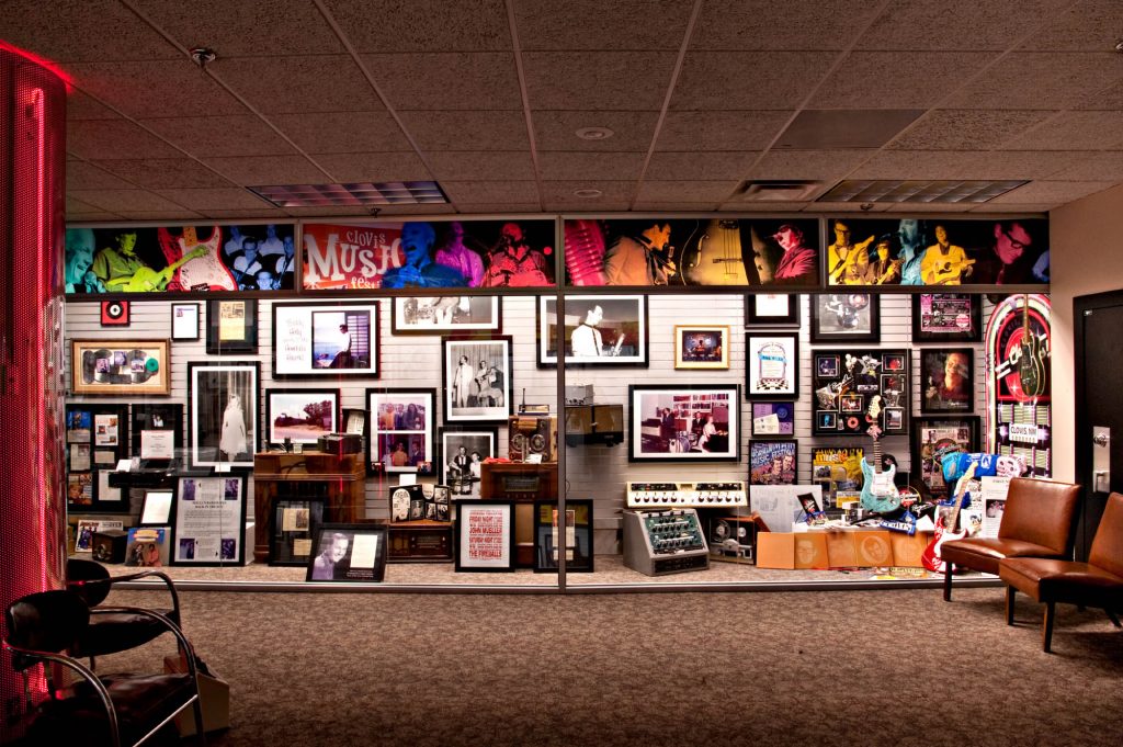 Petty Museum Photo of the inside of the Norman and Vi Petty Rock & Roll Museum in Clovis, New Mexico