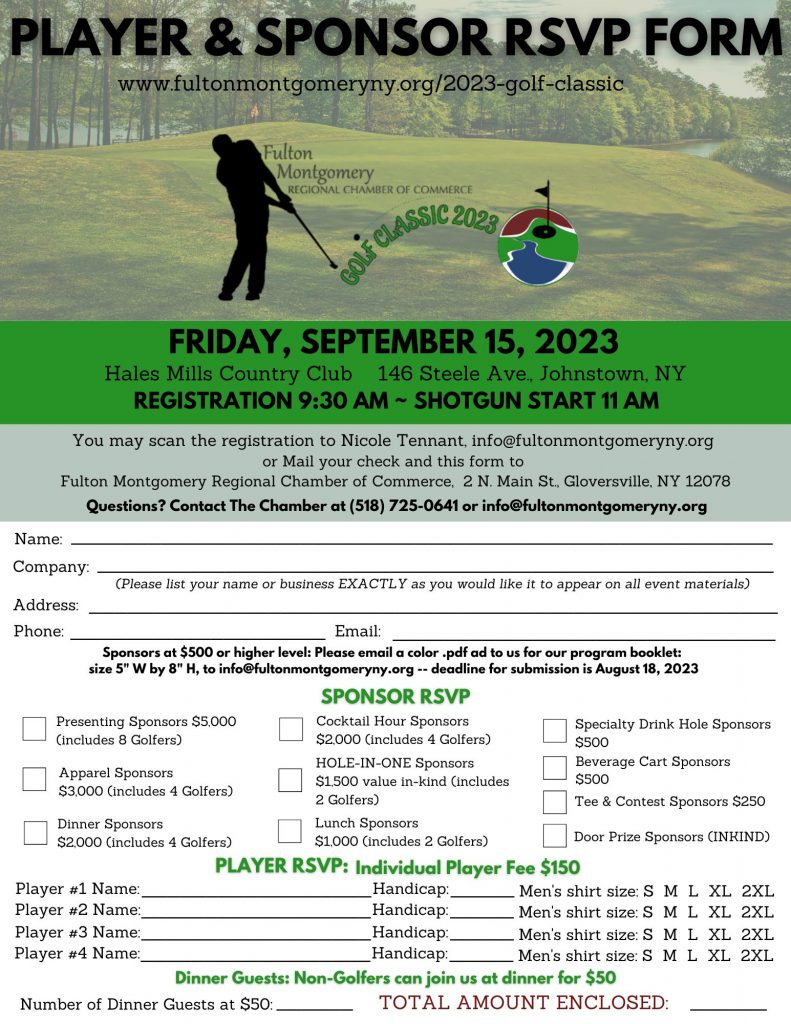 Golf Sponsorship Flyer