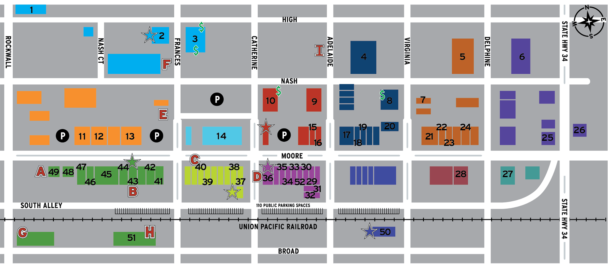 downtown map and key for website1