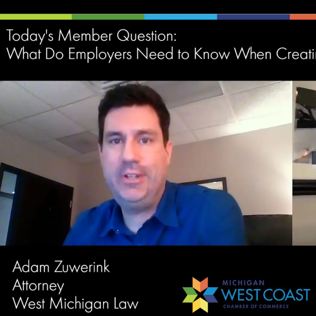 Adam Zuwerink West Michigan Law Employer Vaccination Policies