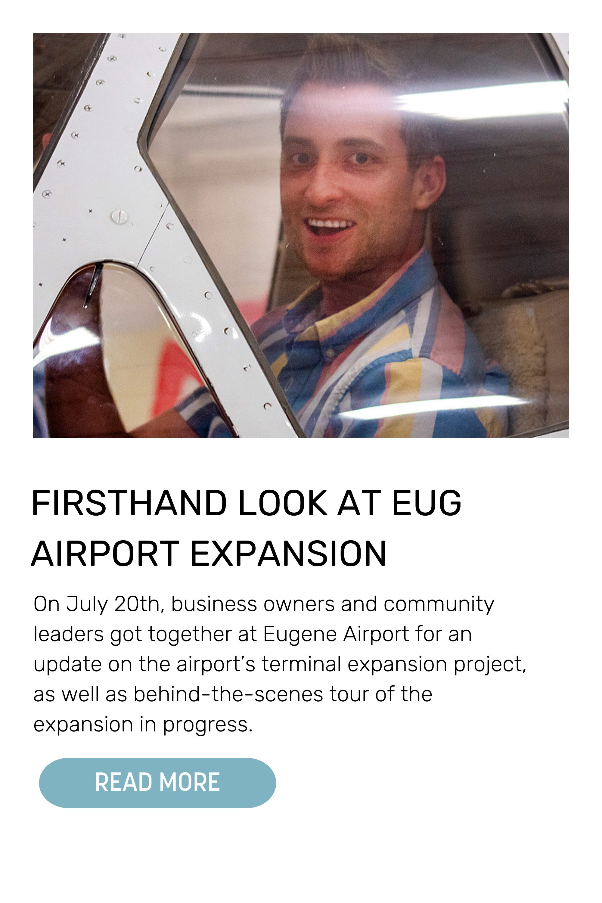 JULY CHAMBER ROUNDTABLE + TOUR ATTENDEES GET FIRSTHAND LOOK AT EUG AIRPORT EXPANSION