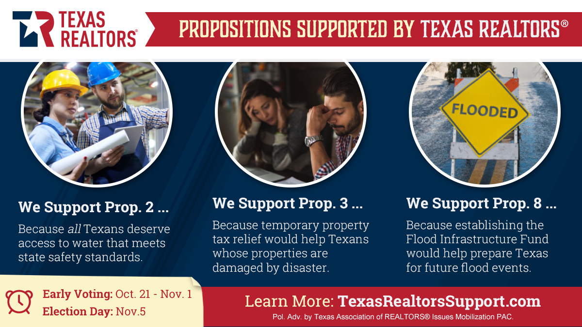 Go Vote Learn Why Texas REALTORS® Support Propositions 2, 3, & 8