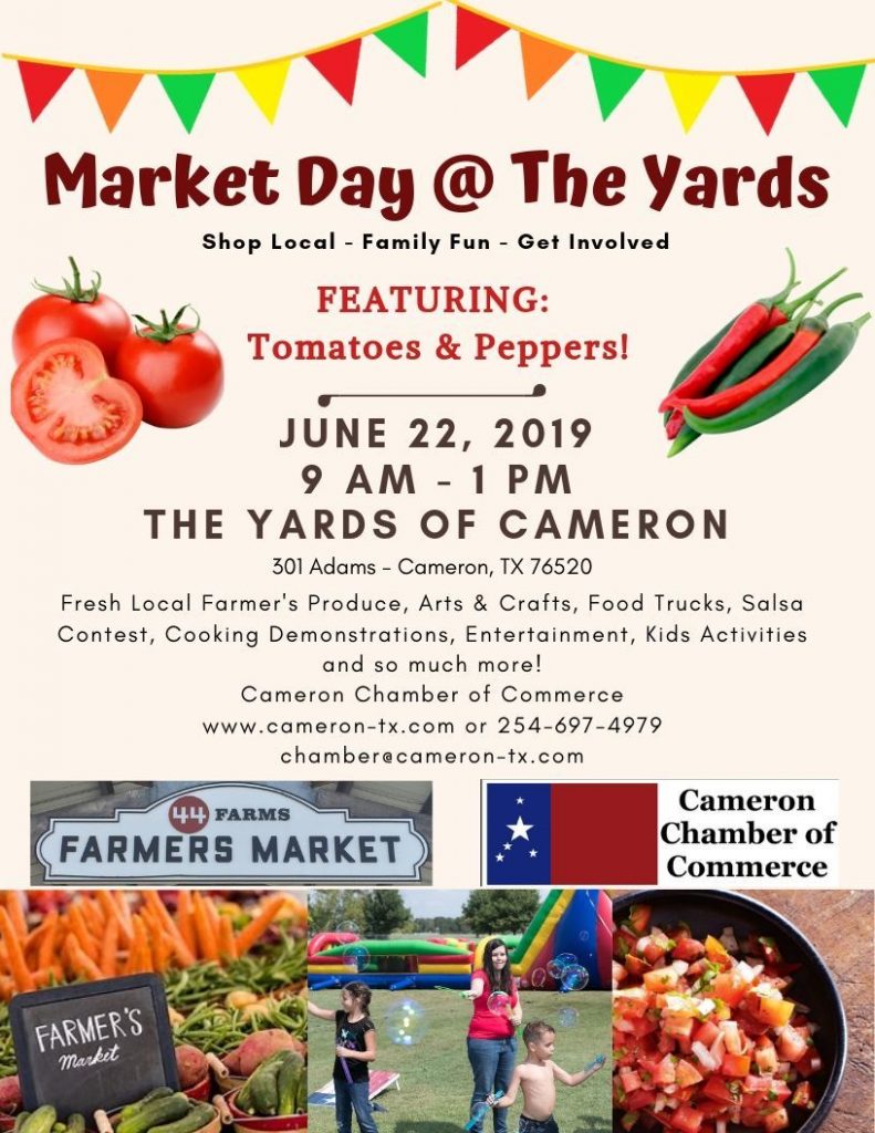 Market Day @ The Yards - Cameron Area Chamber of Commerce - TX