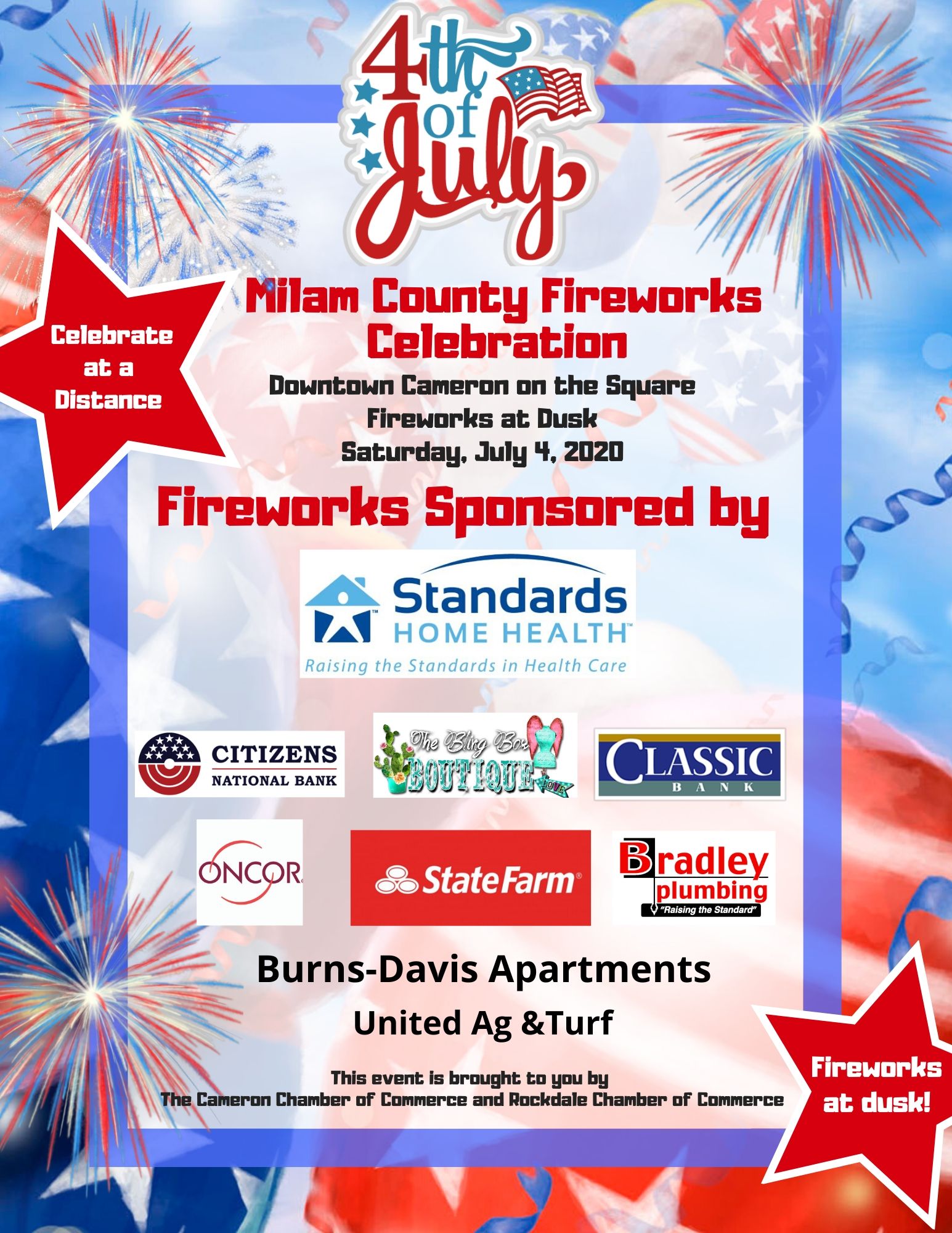 Sponsor Flyer 4th July 2020 Sponsors 4th of July