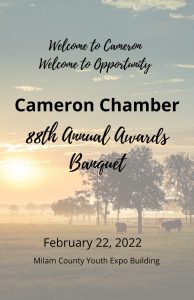 88th Annual Cameron Chamber of Commerce Banquet-2 Cover