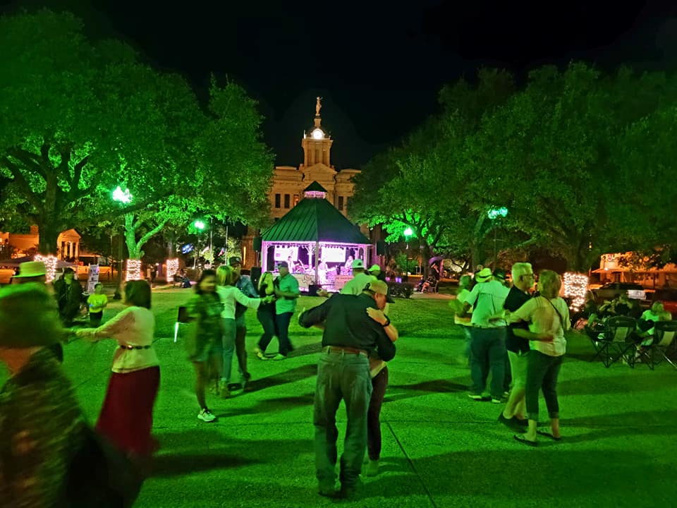 Dancing in the square!