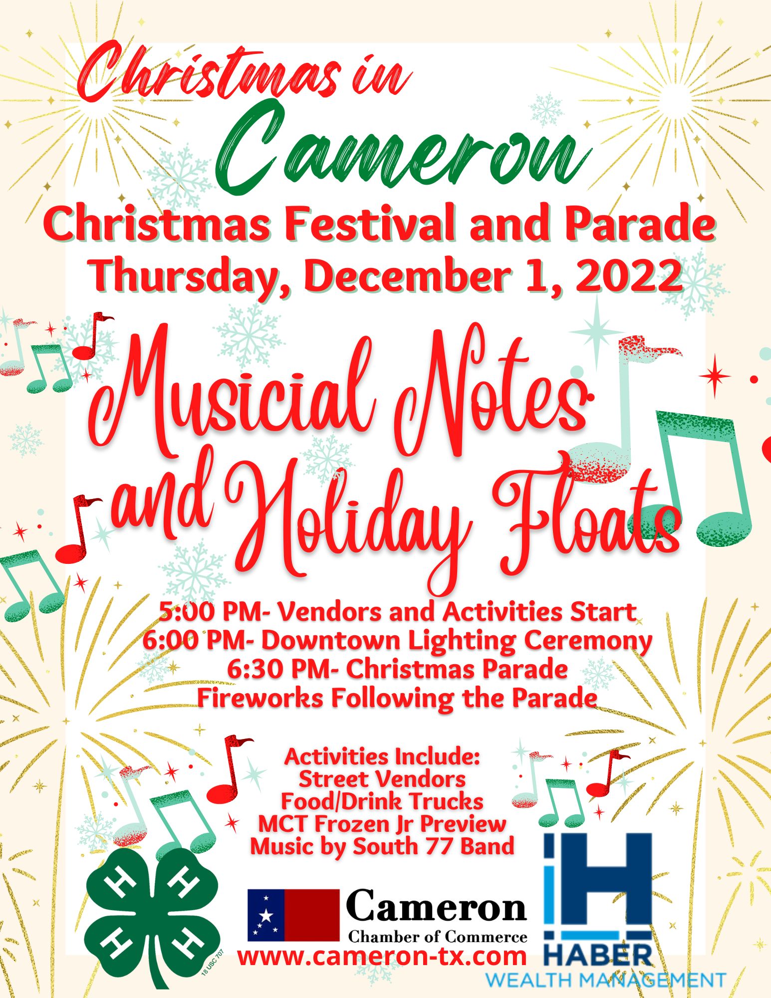 Cameron Christmas Parade - Cameron Area Chamber of Commerce - TX