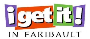 "I Get It in Faribault" logo