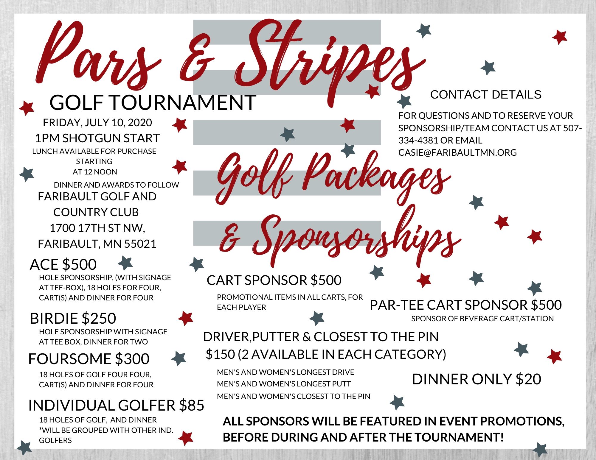 2020 Golf (2) Golf Packages and sponsorship
