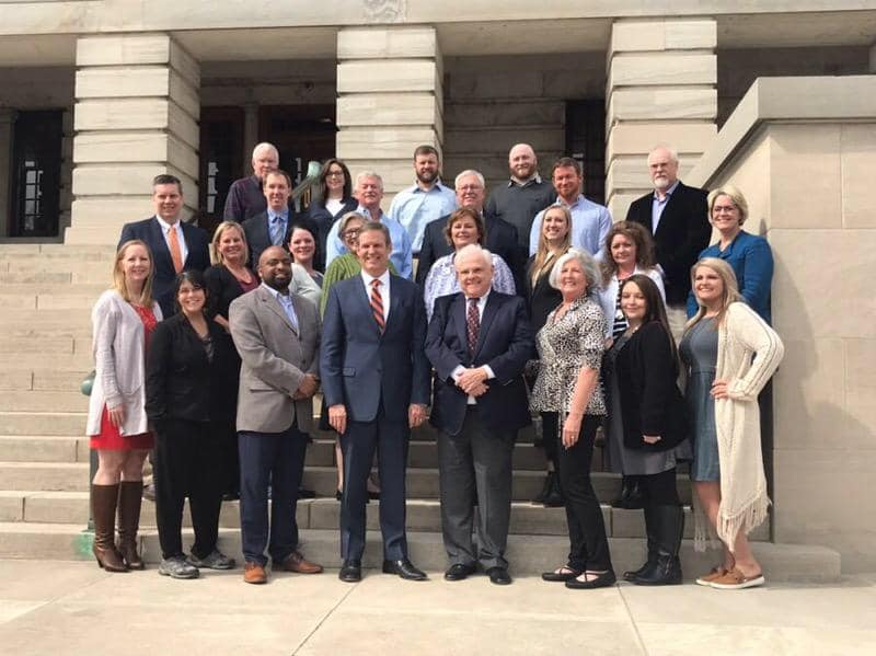 Leadership Roane County Class of 2019 with Governor Lee, and Senator Ken Yager.