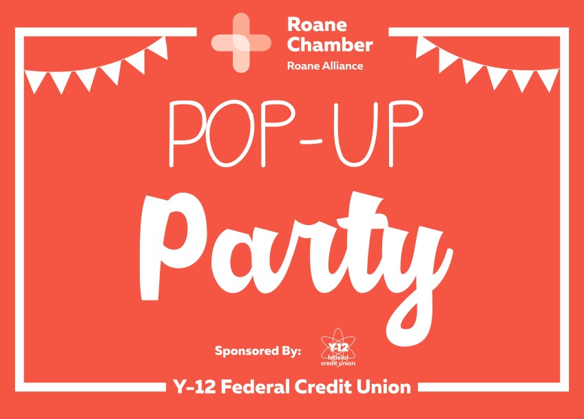 pop-up party 2018 sign