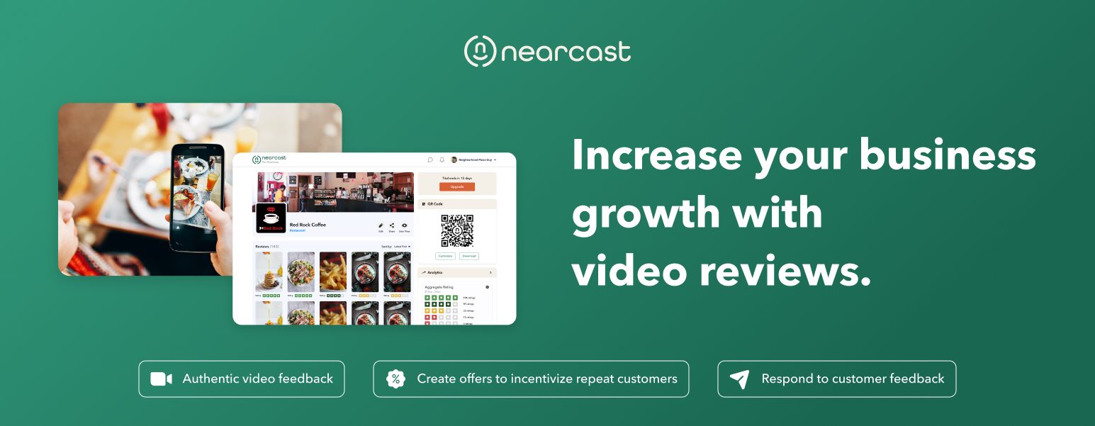 Nearcast - Increase your business growth with video reviews.