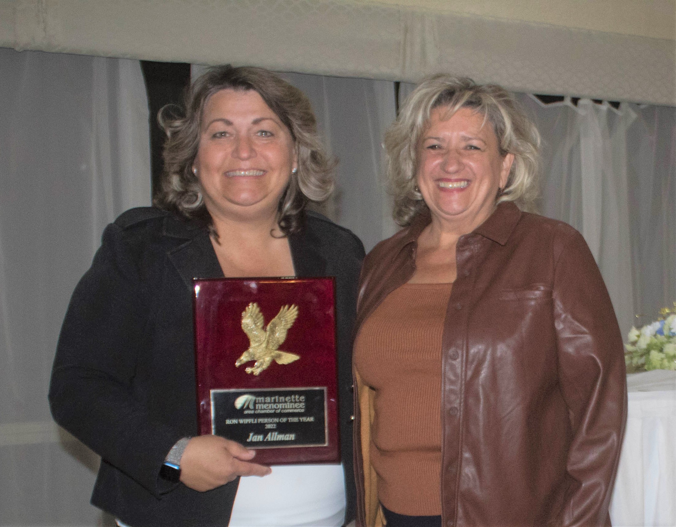 Ron Wipfli Award Ron Wipfli Person-of-the-Year:Jan Allman (Recipient) & Jacqueline Boudreau (Nominator)