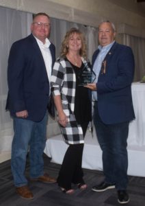 BOY Upper Peninsula Michigan Works! Business-of-the-Year Award Recipient, Lloyd Flanders Industries Inc.
L to R: Derek Butler, Lloyd Flanders; Jeanne Albert, Michigan Works!; Warren Juliano, Lloyd Flanders