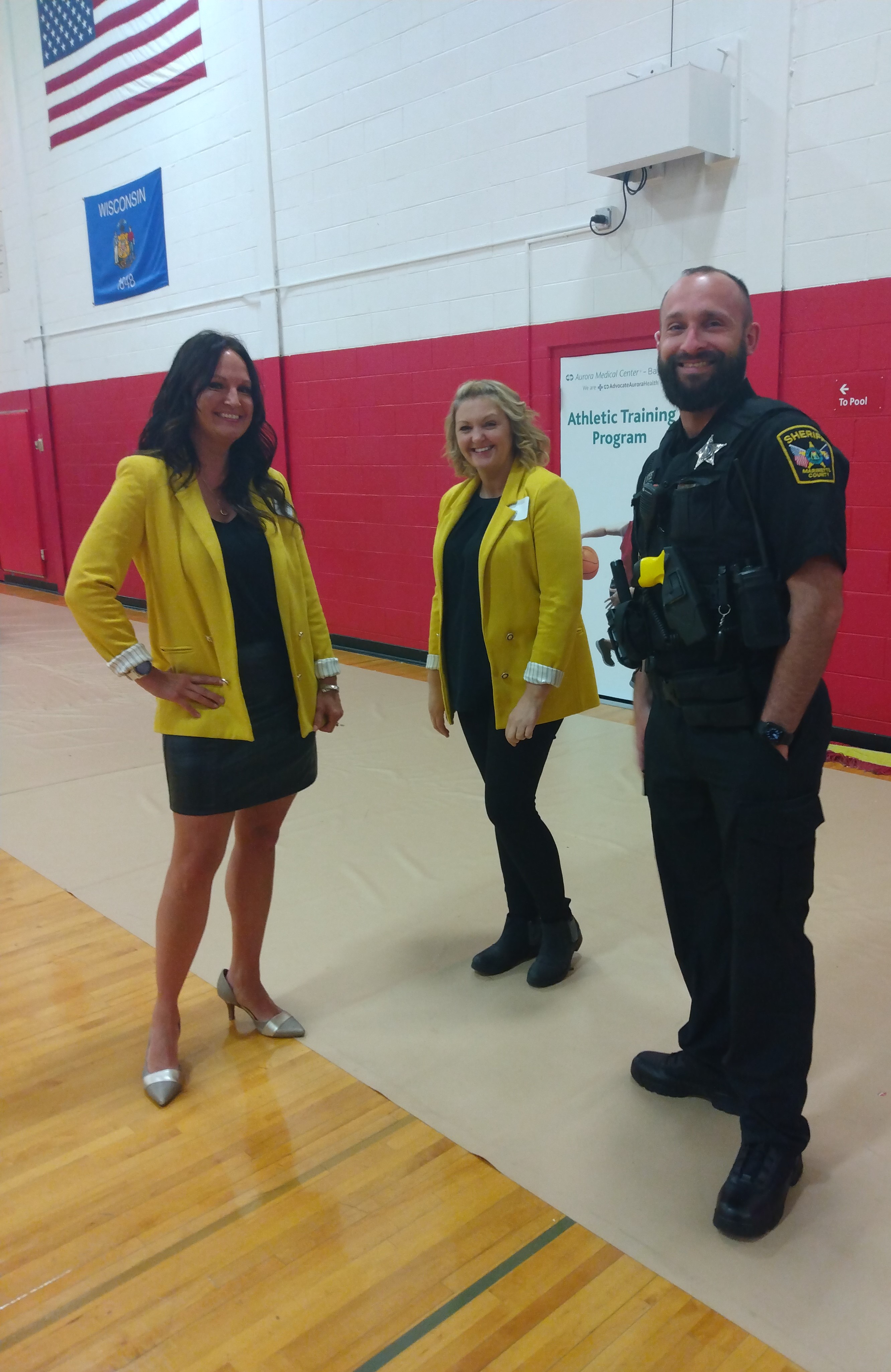 Amy Bretl, Rena Lukowski, and Brad Wyss (Marinette Police Department), Weichert, Realtors- Place Perfect
