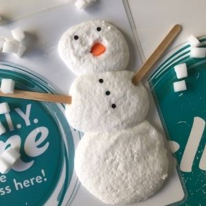 snow man made of slime