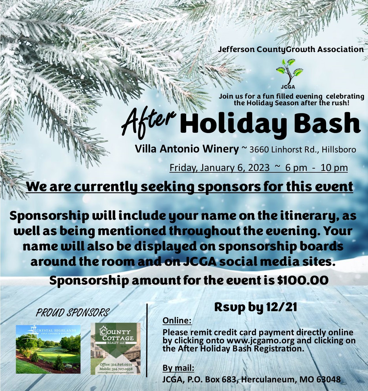 Sponsorships for Holiday Bash 2023