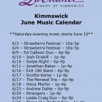 June 2023 Kimmswick Music Calendar