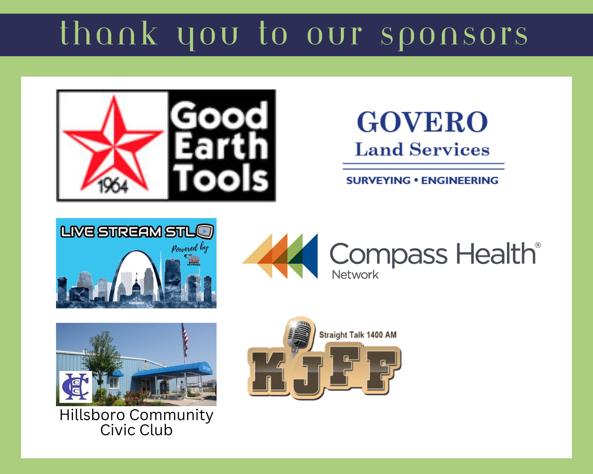 ty to our sponsors