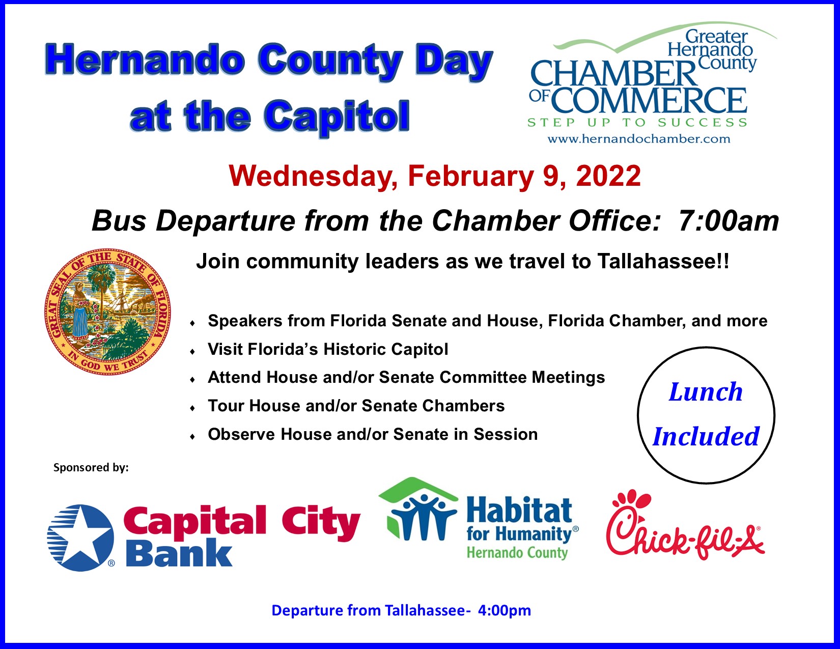 Tallahassee Day Flyer 2022