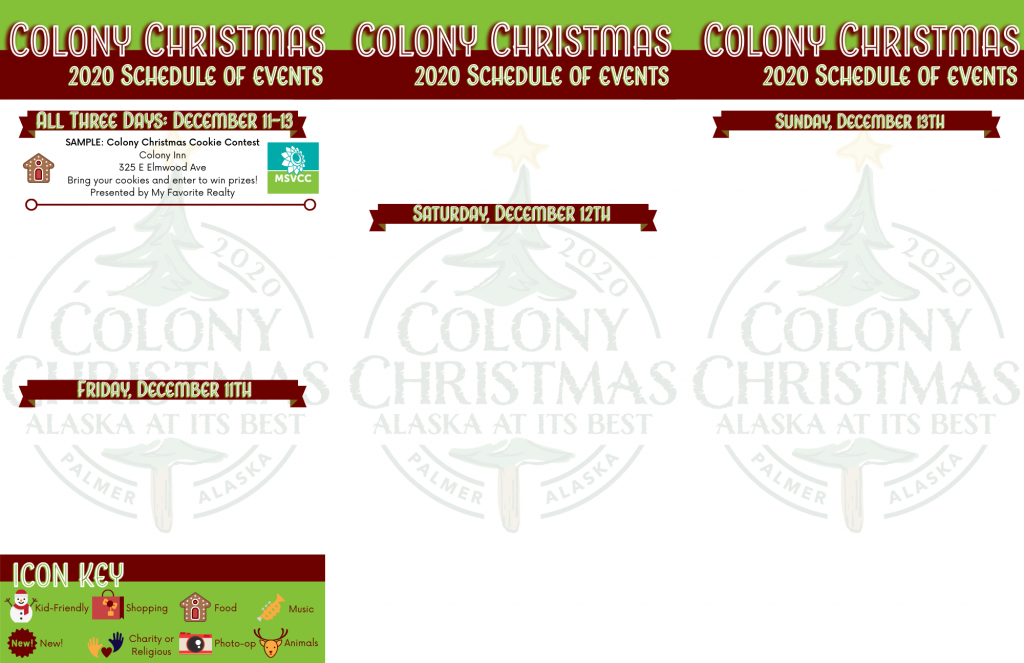 Colony Christmas Schedule Greater Palmer Chamber of Commerce