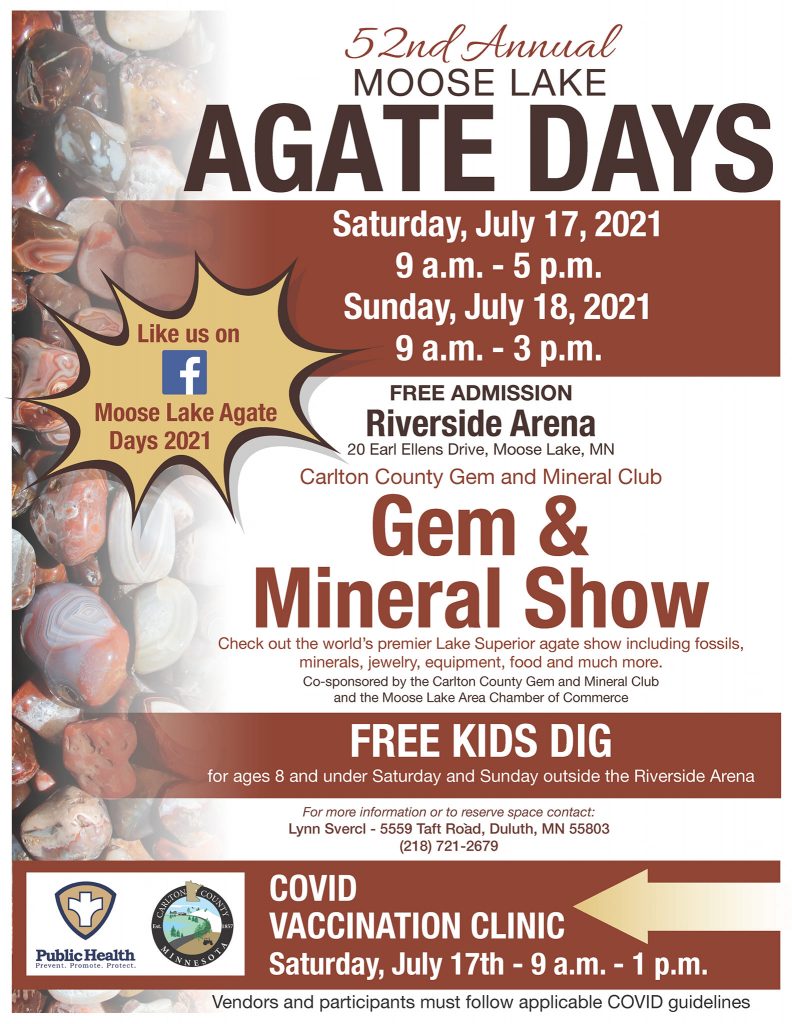 Moose Lake Agate Days 2022 Flyer