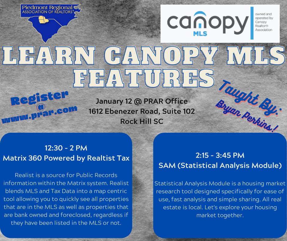Canopy MLS Training January 2023