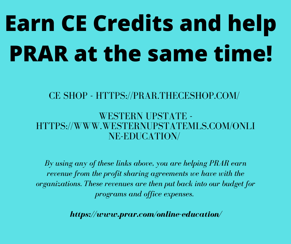 Earn CE Credits and help PRAR at the same time!
