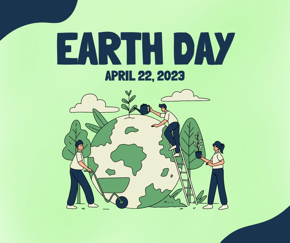 Green and Blue Creative Earth Day Facebook Post