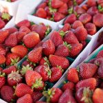 Photo of fresh strawberries being sold at the Galt Farmers Market
