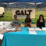 Galt Teen Center's booth at the Farmers Market on August 6, 2021