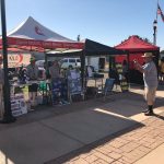 Galt United Methodist Church & Sunshine Food Pantry's booths at the Farmers Market on July 23, 2021