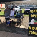 Sunshine Food Pantry's booth at the Farmers Market on July 23, 2021