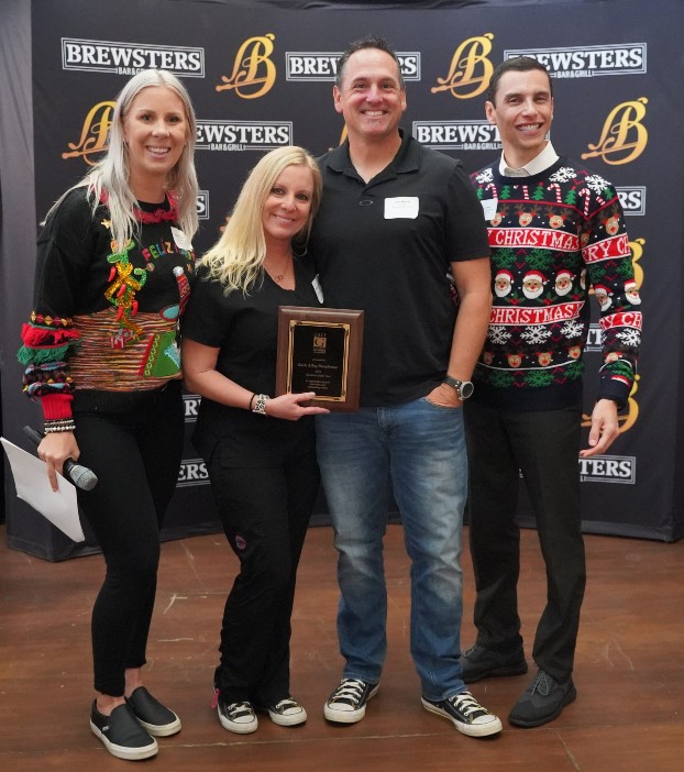 Business of the Year 2021, Back Alley Brewhouse, Sam & Shelly Mitchell, also pictured: Rachelle Copp ( 2020 & 2021 Galt Chamber President) & Jim Alves (SMUD)