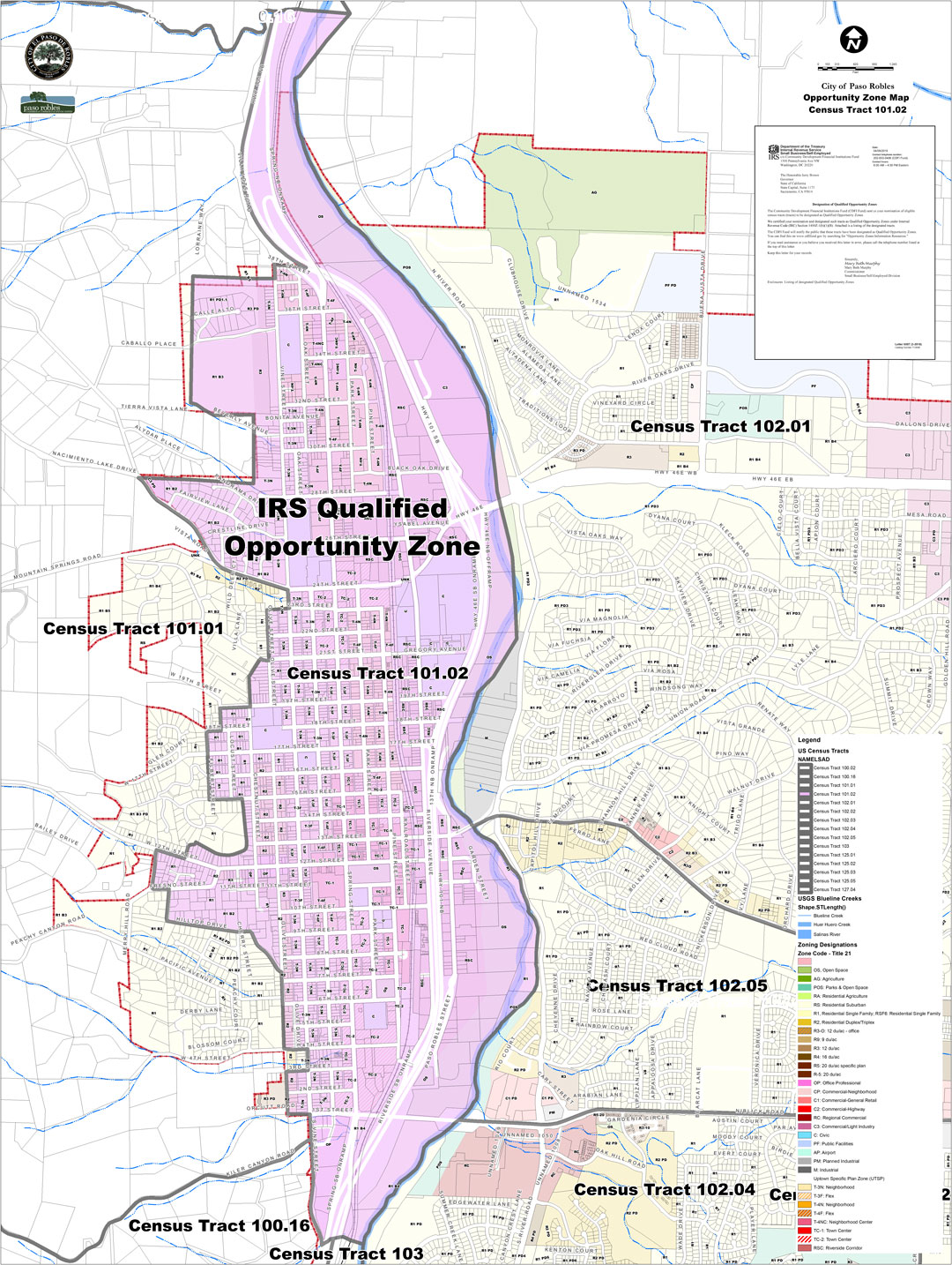 its qualified opportunity zone for Paso Robles
