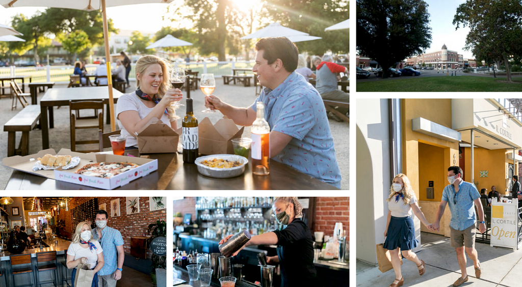 dining in the park collage