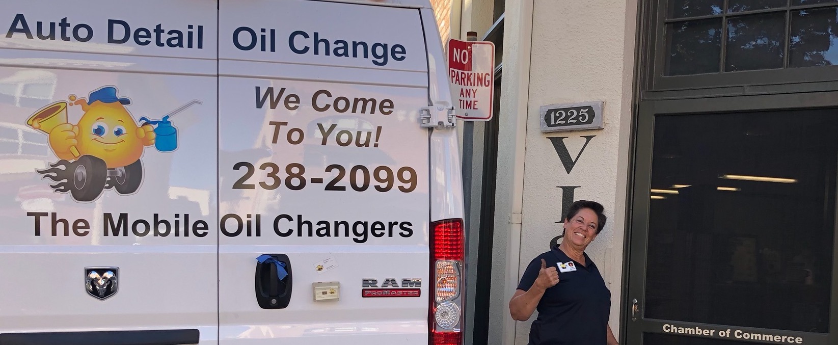 Lisa Marrone of the mobile oil changers