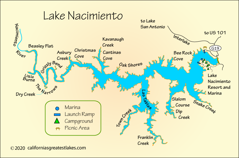 lake nacimiento map