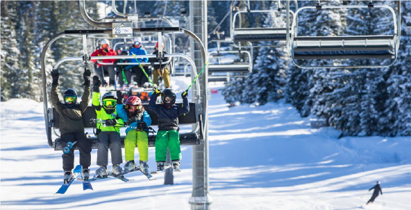 TheSummit2 downhill skiers on ski lift