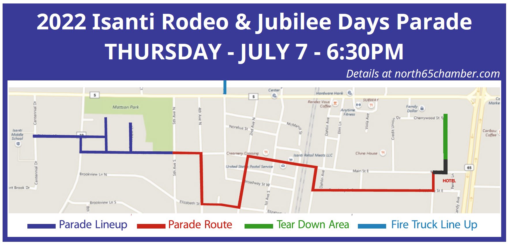 2022 Parade Route Map