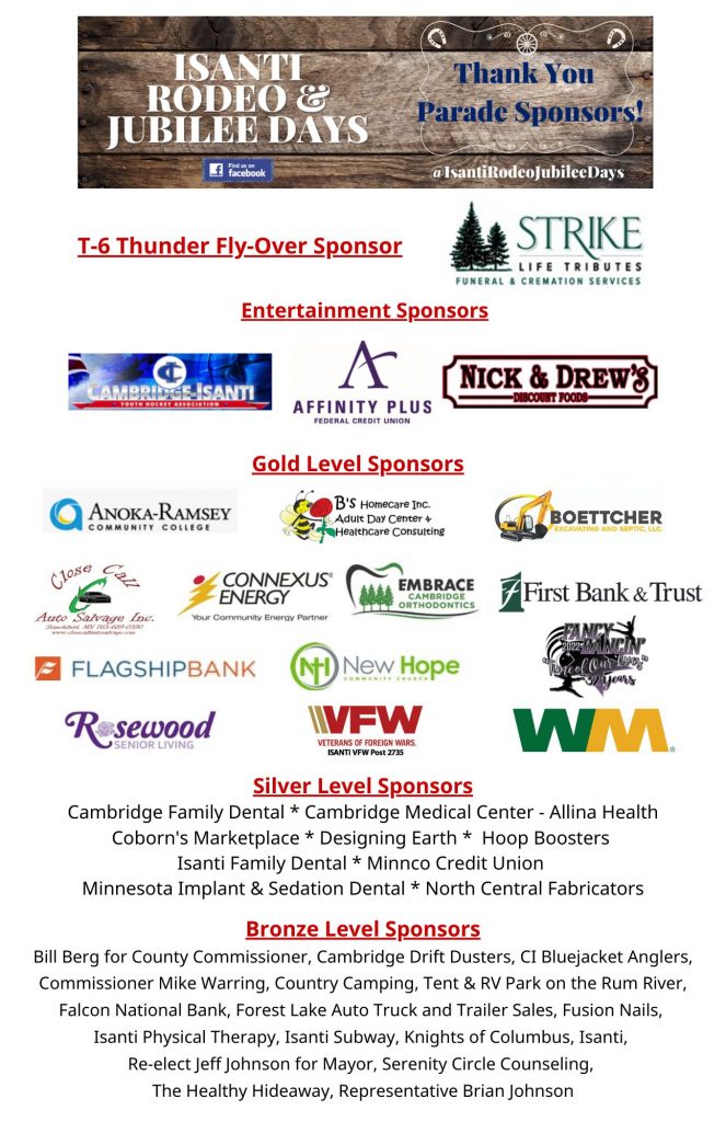 Isanti Rodeo & Jubilee Days North 65 Chamber of Commerce