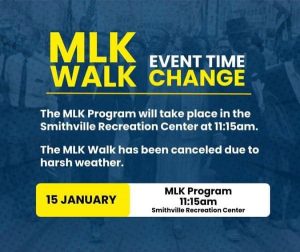 MLK Day Walk Event Change