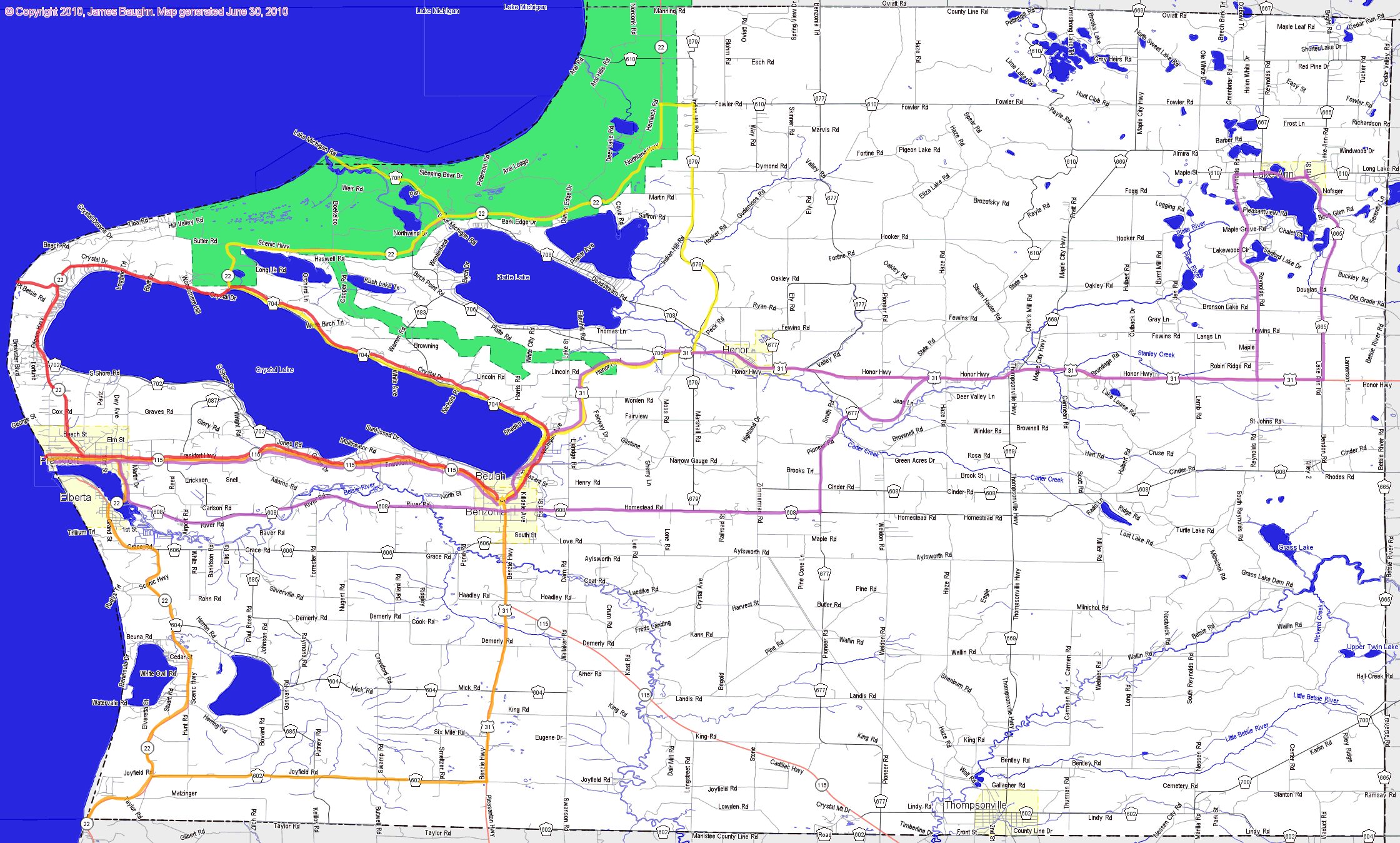 BenzieCountyMap.Winter BenzieCountyMap.Winter