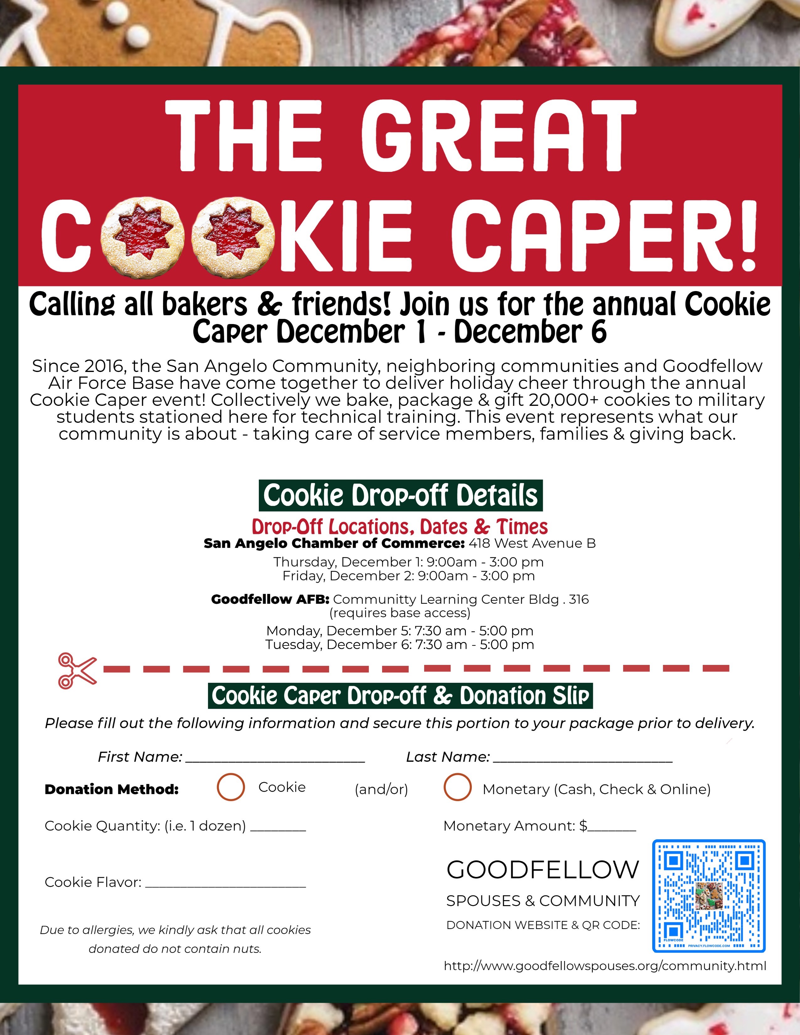 Cookie Caper flyer