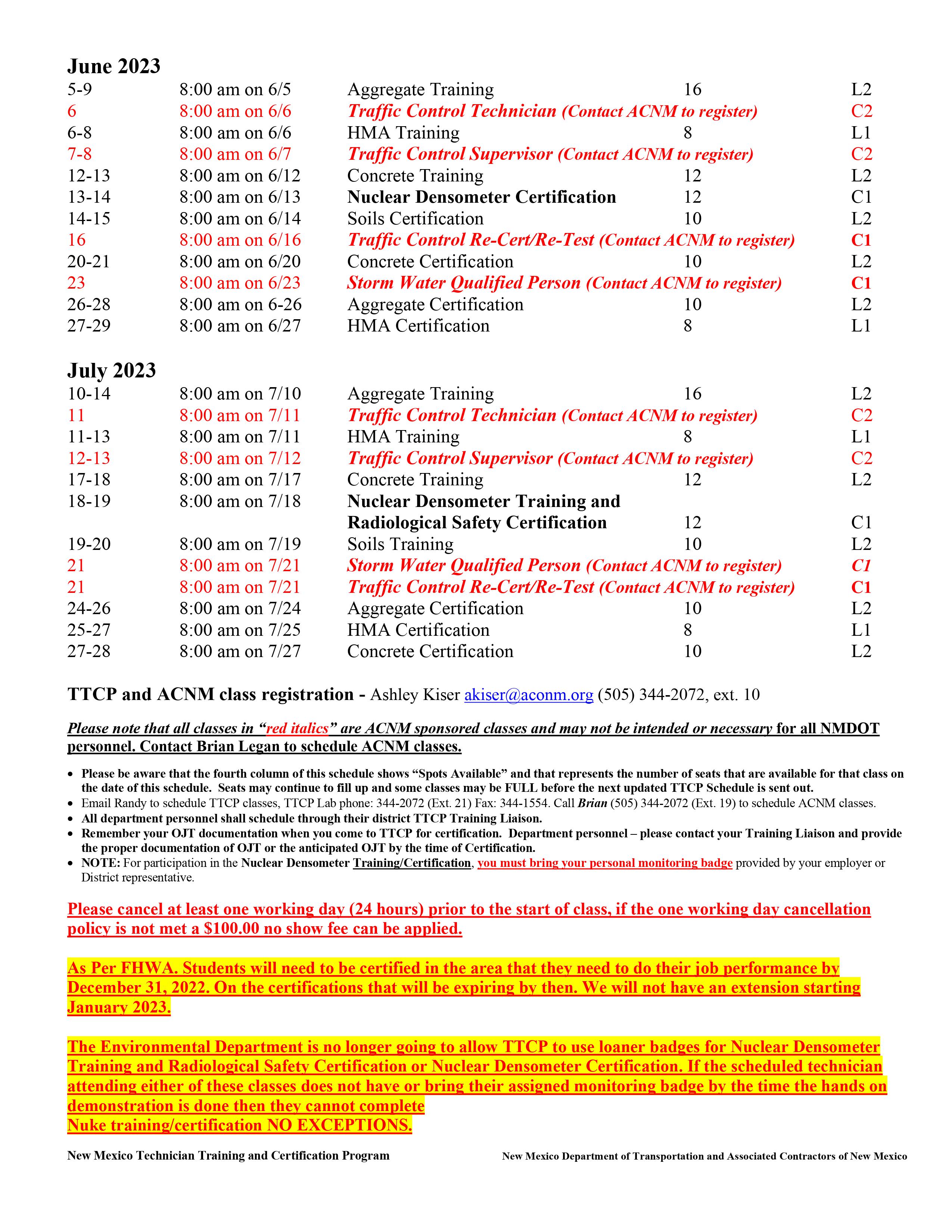 TTCP Schedule - 3-16-23-2