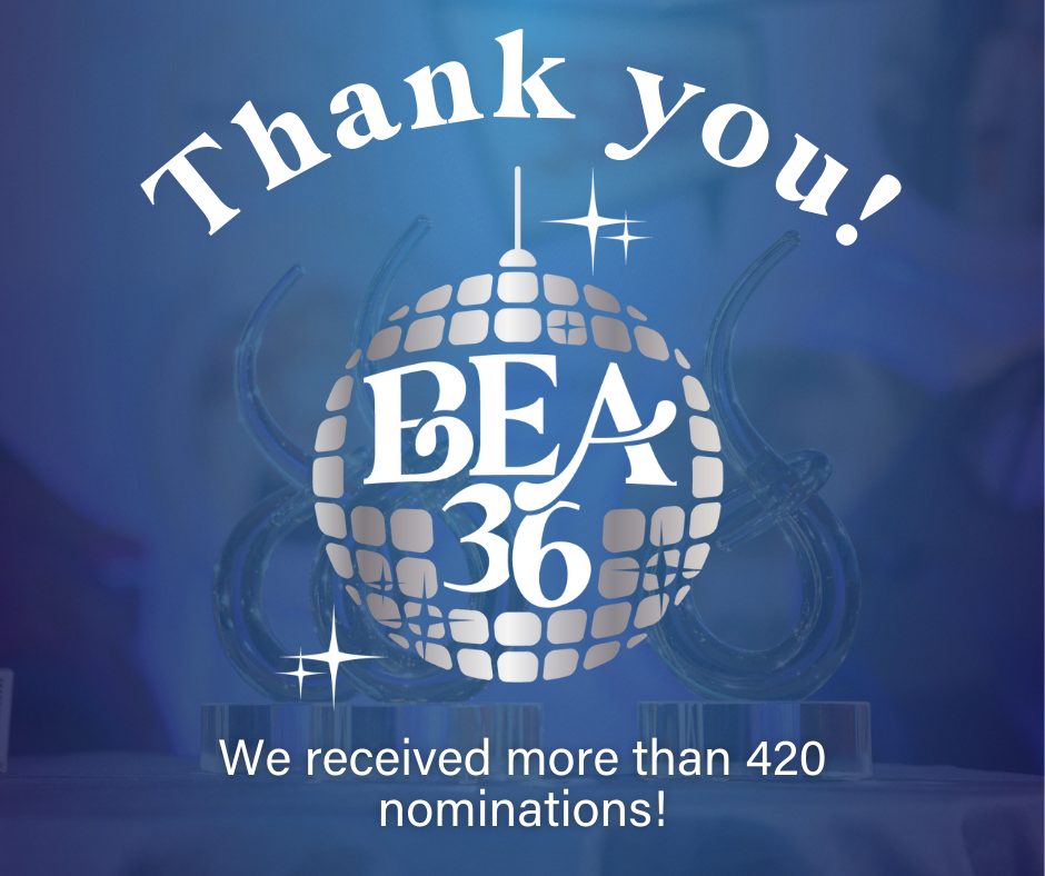 Thanks for the nominations! -FB 36th Annual BEA nomination graphic