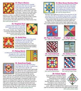 2020 Barn Quilt Trail Brochure 5 FINAL Quilts 14 - 26