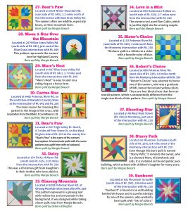 2020 Barn Quilt Trail Brochure 6 FINAL Quilts 27 - 39